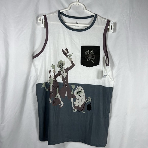 New Disney Parks Haunted Mansion Tank Top Beware Ghosts Men's Small ret. $39.99 - Picture 1 of 12